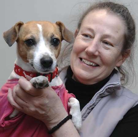 Shirley Williams and Poppy who is now on the road to recovery