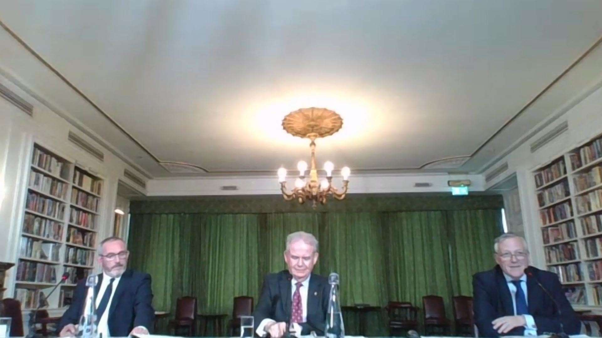 Screengrab from the video briefing by members of the Intelligence and Security Committee on their long-awaited report on Russia’s activities in the UK (House of Commons/PA)