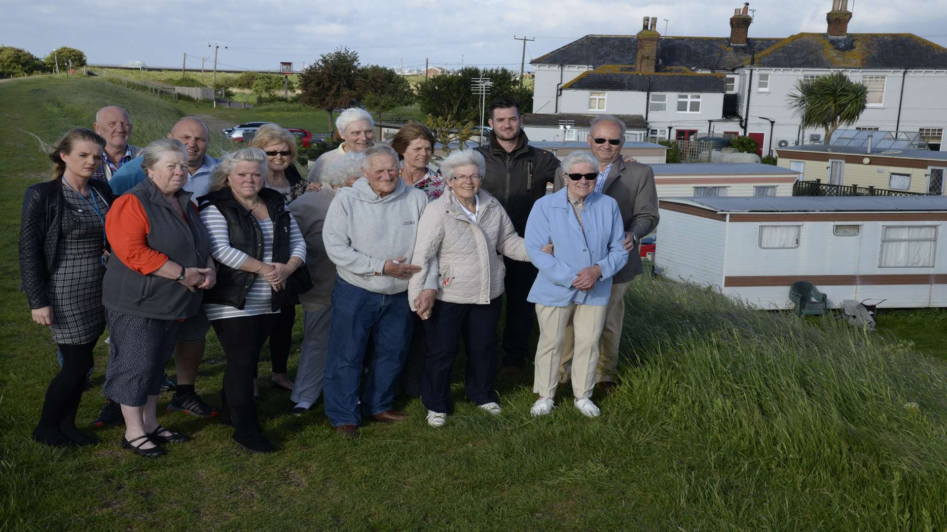 The caravan community behind the Sportsman pub