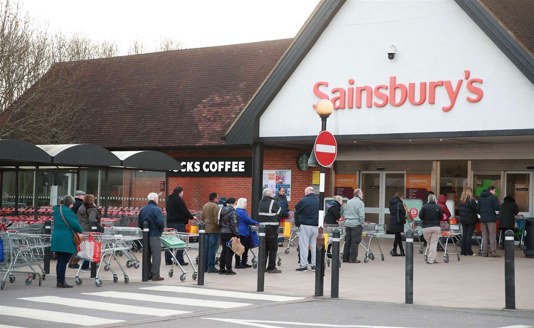 Sainsbury’s enjoyed a strong year of sales thanks to being an essential retailer (Adam Davy/PA)