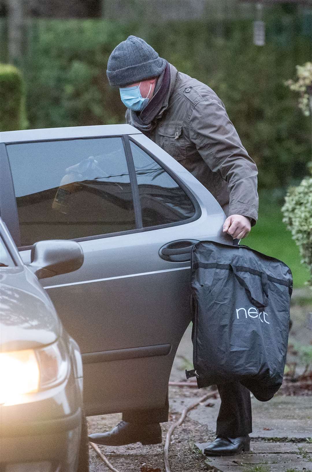 Cambridgeshire Police officer Simon Read leaves his home near Wisbech, Cambridgeshire (Joe Giddens/PA)