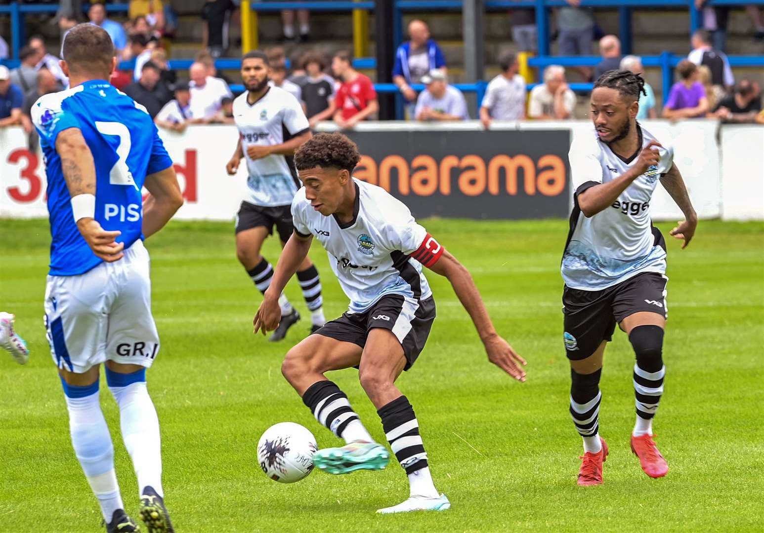 Luke Baptiste in action for Dover against Gillingham Picture: Stuart Brock