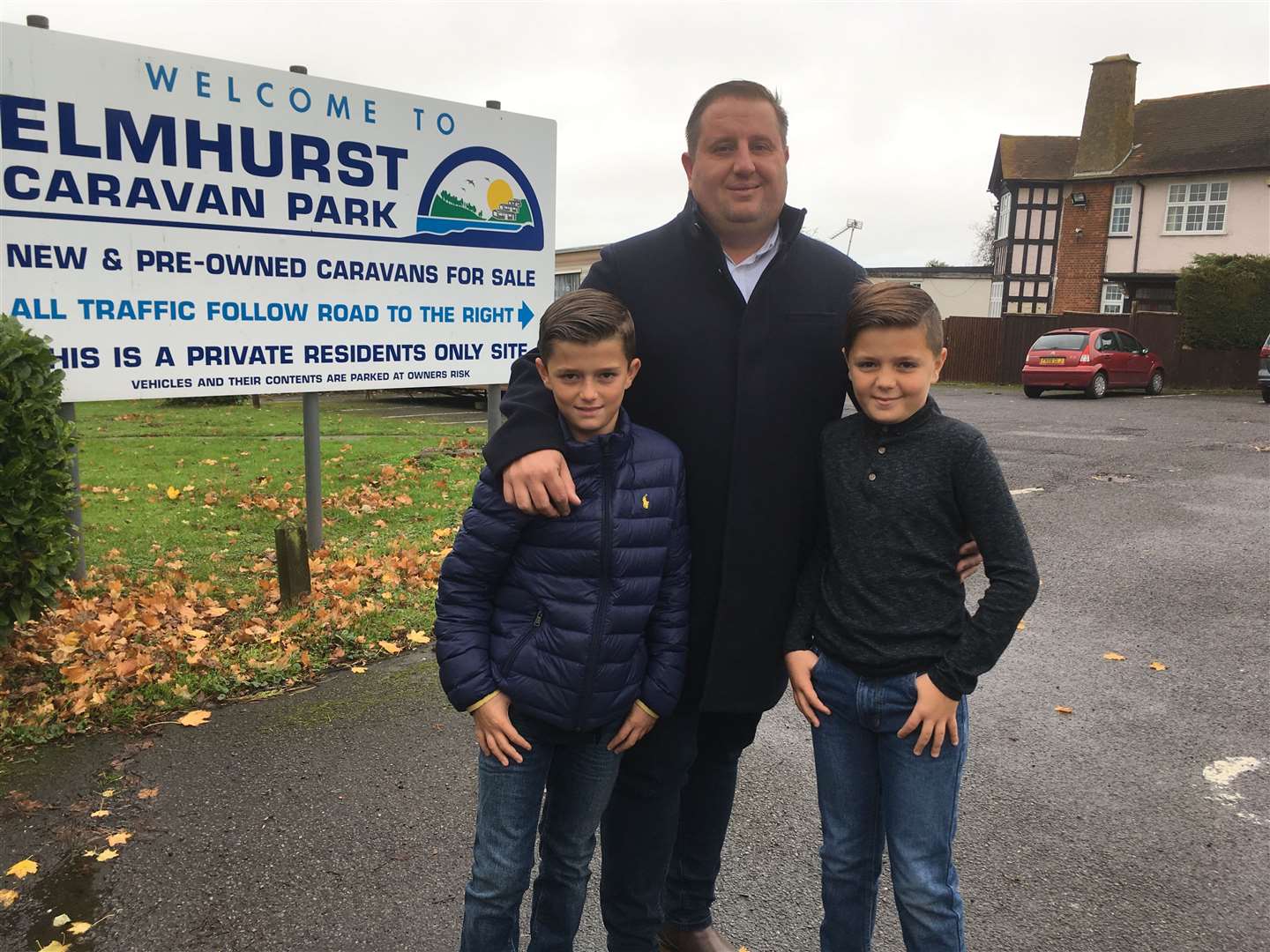 Family man Henry Cooper with two of his sons Henry, left, and Dylan at Elmhurst Caravan Park