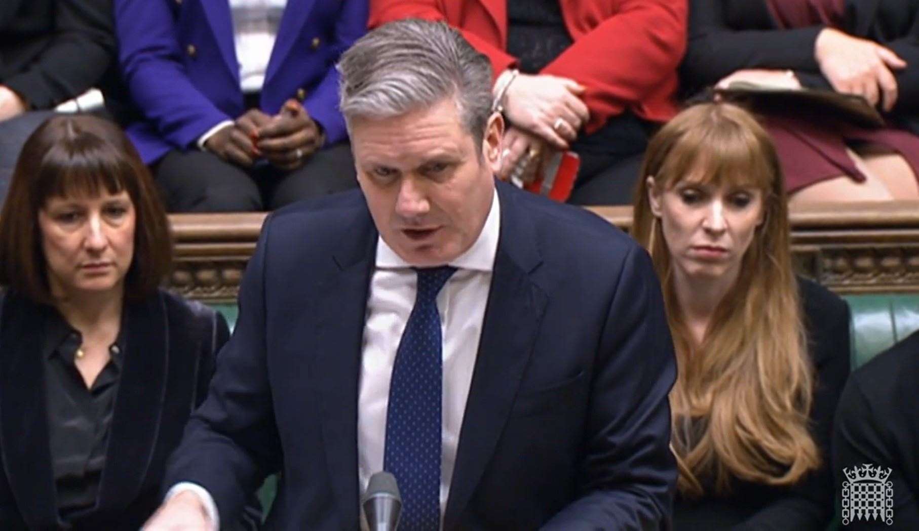 Labour leader Keir Starmer speaks during Prime Minister’s Questions in the House of Commons (House of Commons/PA)