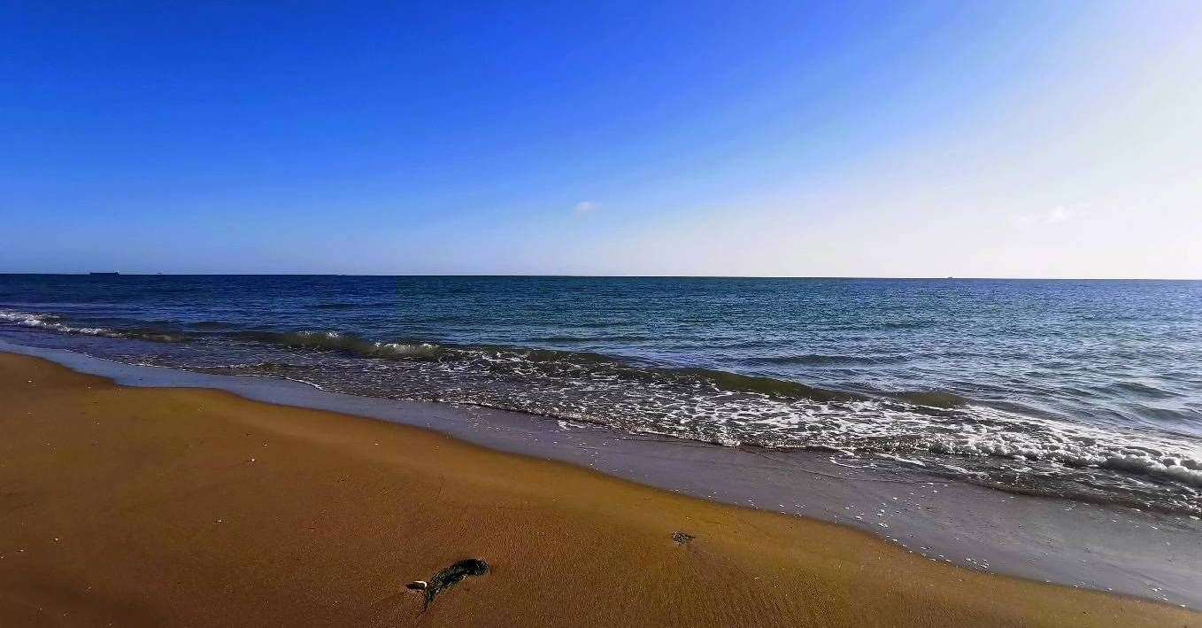 Walpole Bay in Margate was littered with broken glass. Picture: Lucy Lyons