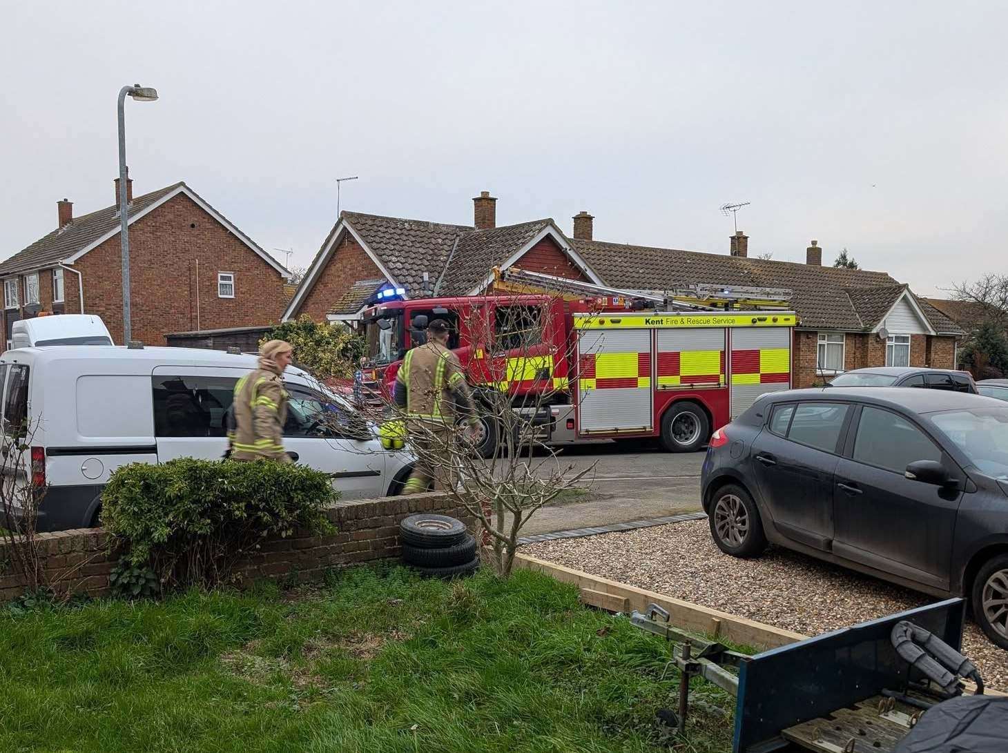 Firefighters were called to the family’s home in Oare on Christmas Day. Picture: Lyndsey Wilson