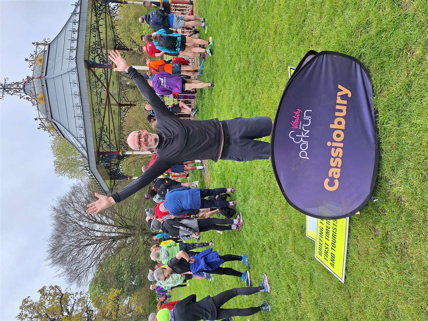 Patrick Fox at Cassiobury Park in Watford for his 100th parkrun in April 2024 (Handout/PA)