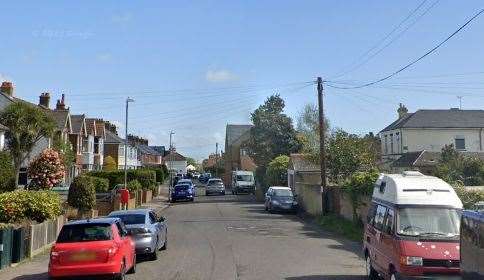 General view of Middle Deal Road, Deal, where the accident happened