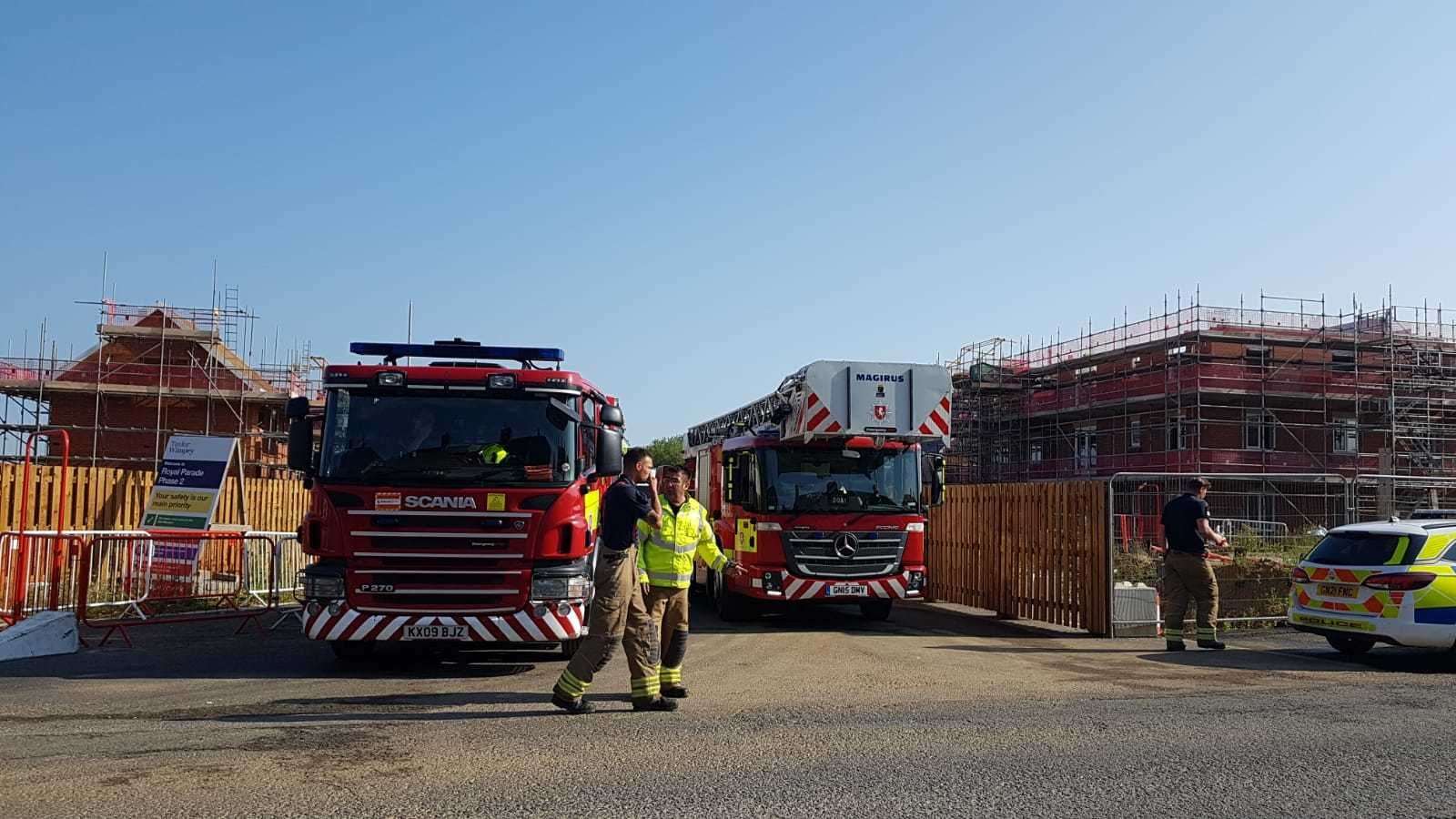 Firefighters at the scene