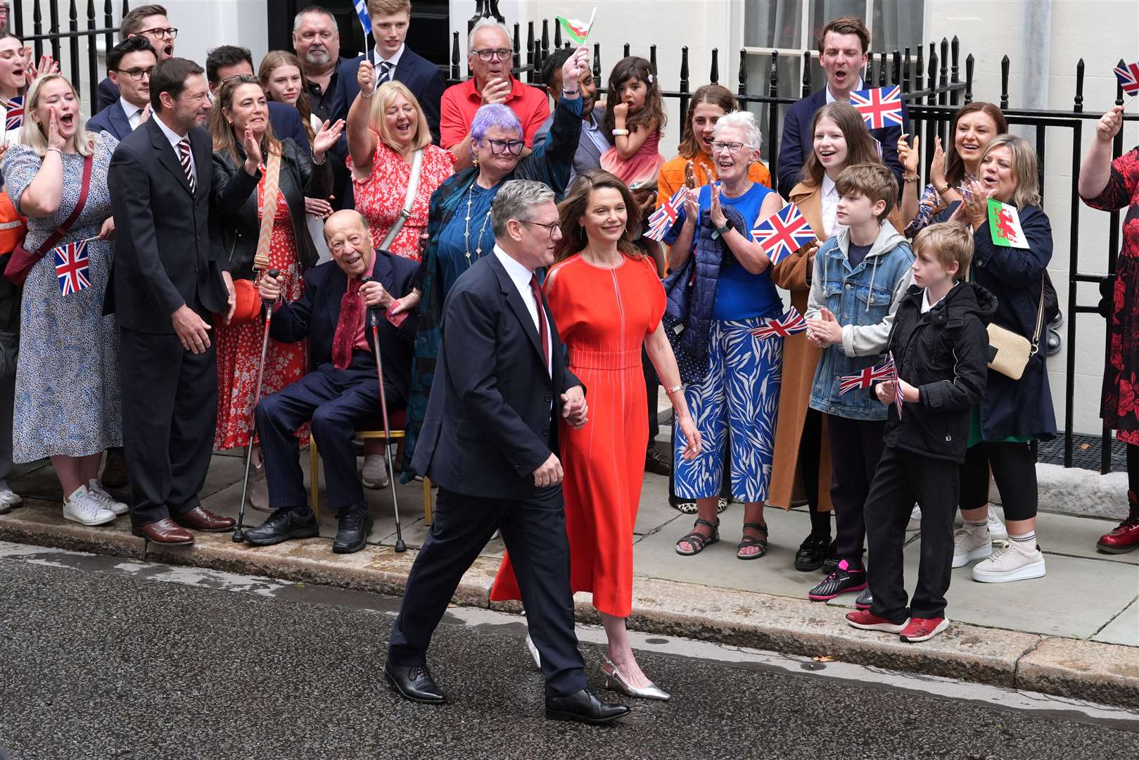 Prime Minister Sir Keir Starmer and his wife Victoria outside No 10 Downing Street after the Labour Party won the general election in July (Gareth Fuller/PA)