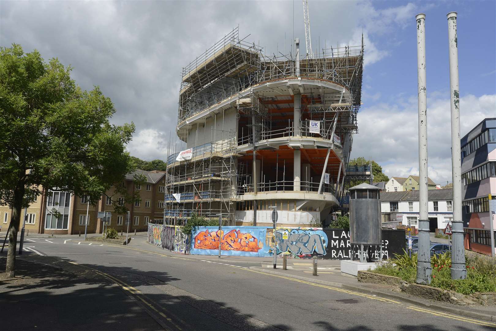 Folkestone's unique skate park is taking shape, despite several delays. Picture: Paul Amos