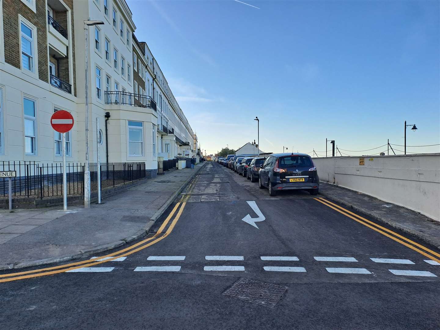 Signs and road markings were placed at St George's Terrace in Herne Bay as part of the plaza project