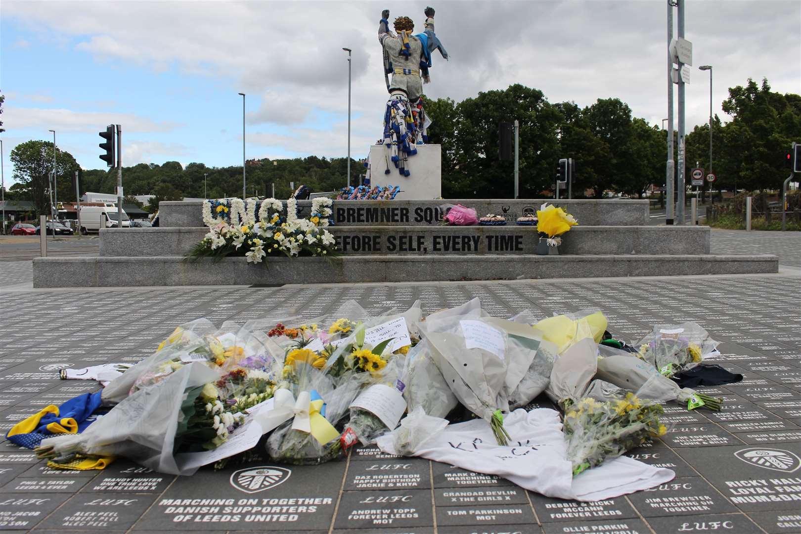 Tributes left for World Cup hero Jack Charlton (Amy Murphy/PA)