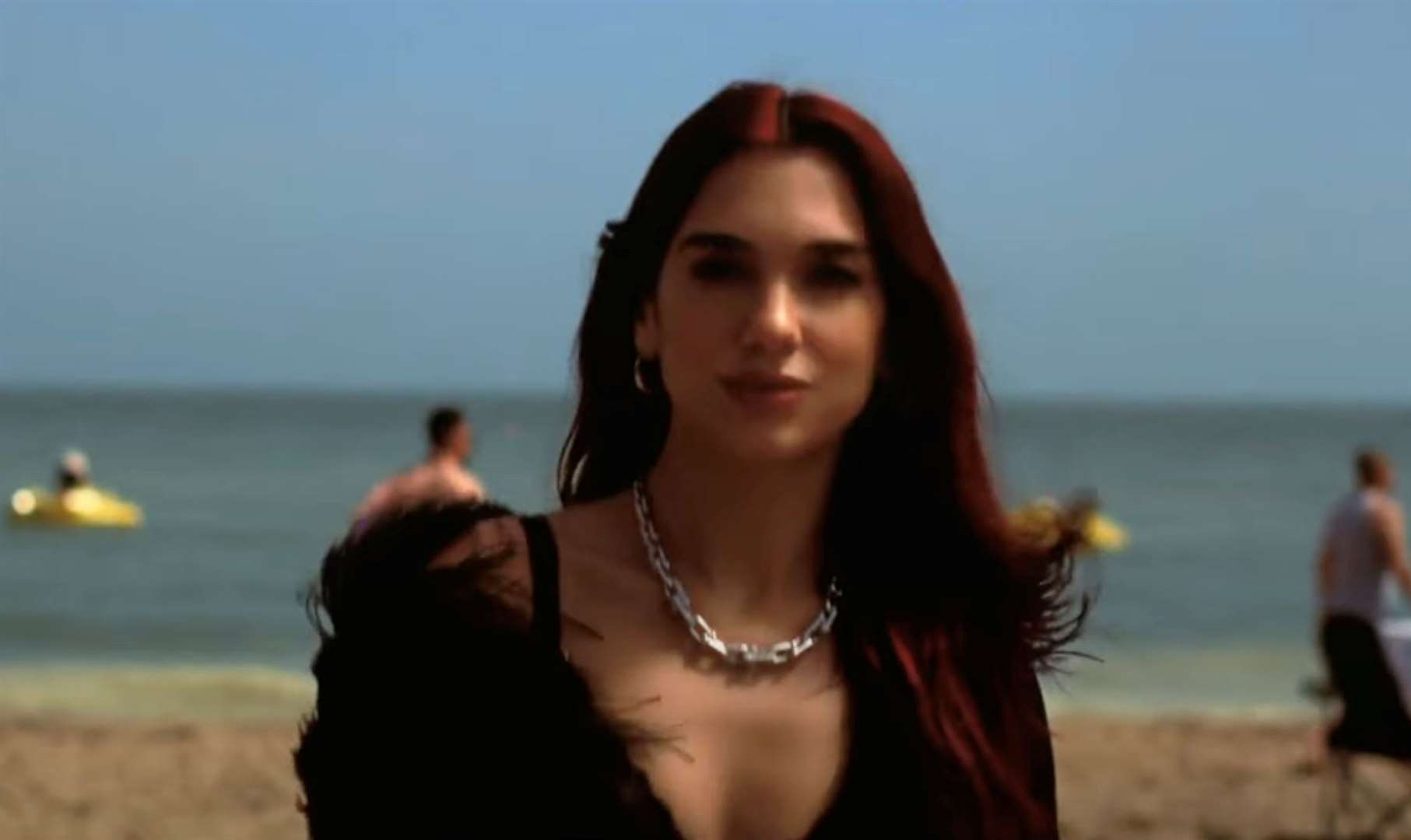 Dua Lipa can be seen walking on Viking Bay beach in Broadstairs