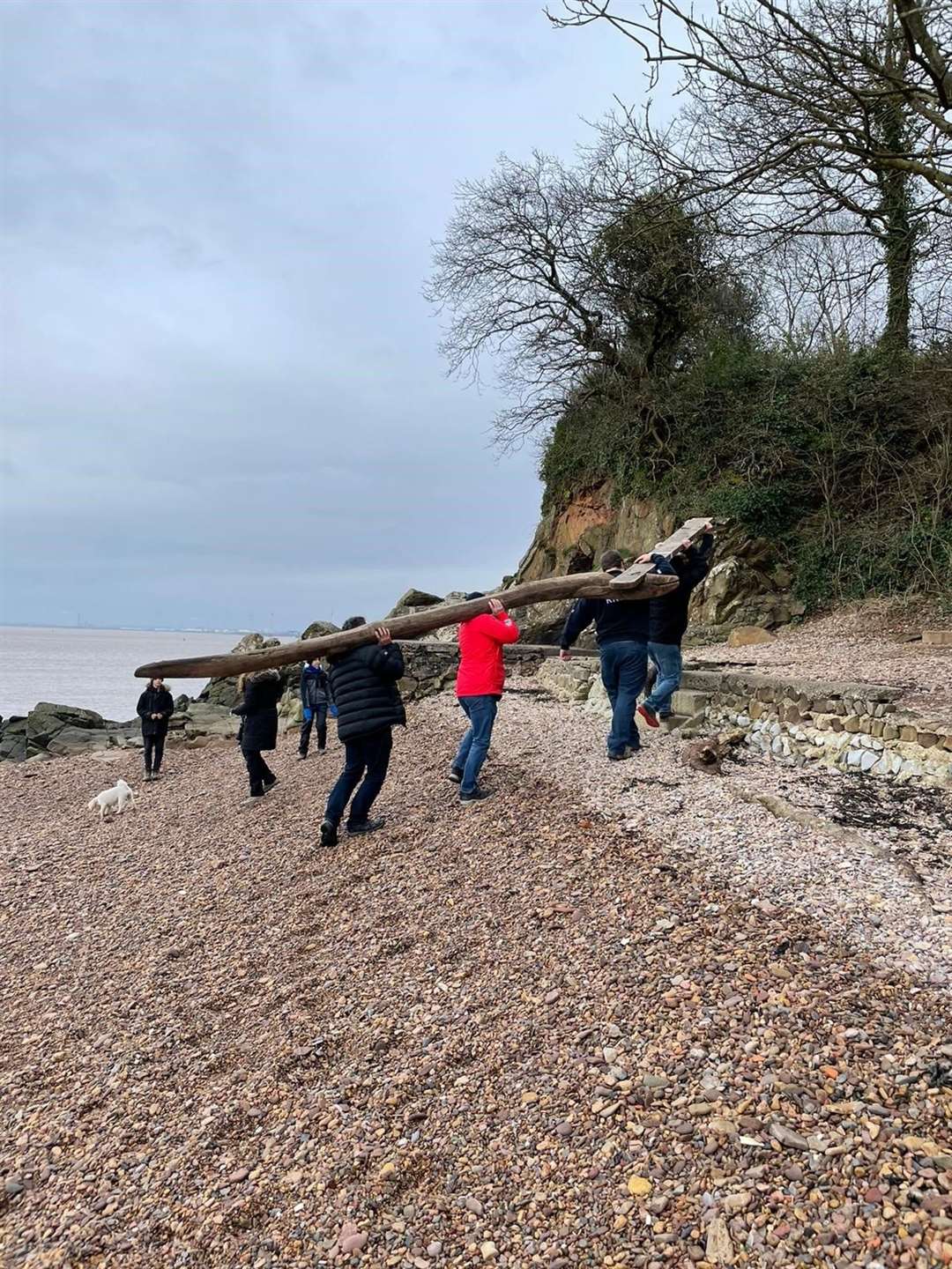 The carving was recovered from a beach at Portishead, near Bristol, 111 miles from its home (Shropshire Council/PA)