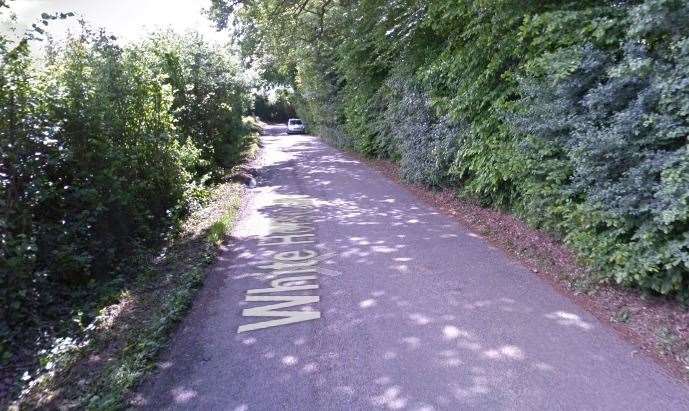 The man seen in woodland off White Horse Lane, in Otham Picture: Google