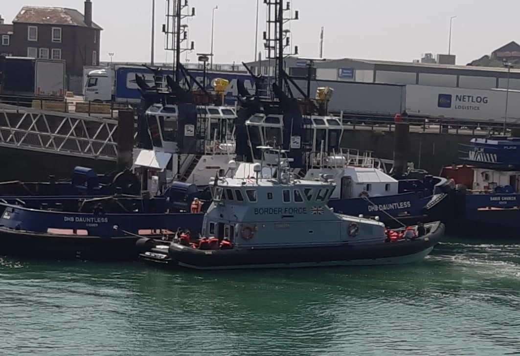 Scores of asylum seekers are brought ashore by Border Force. Picture: Sam Lennon