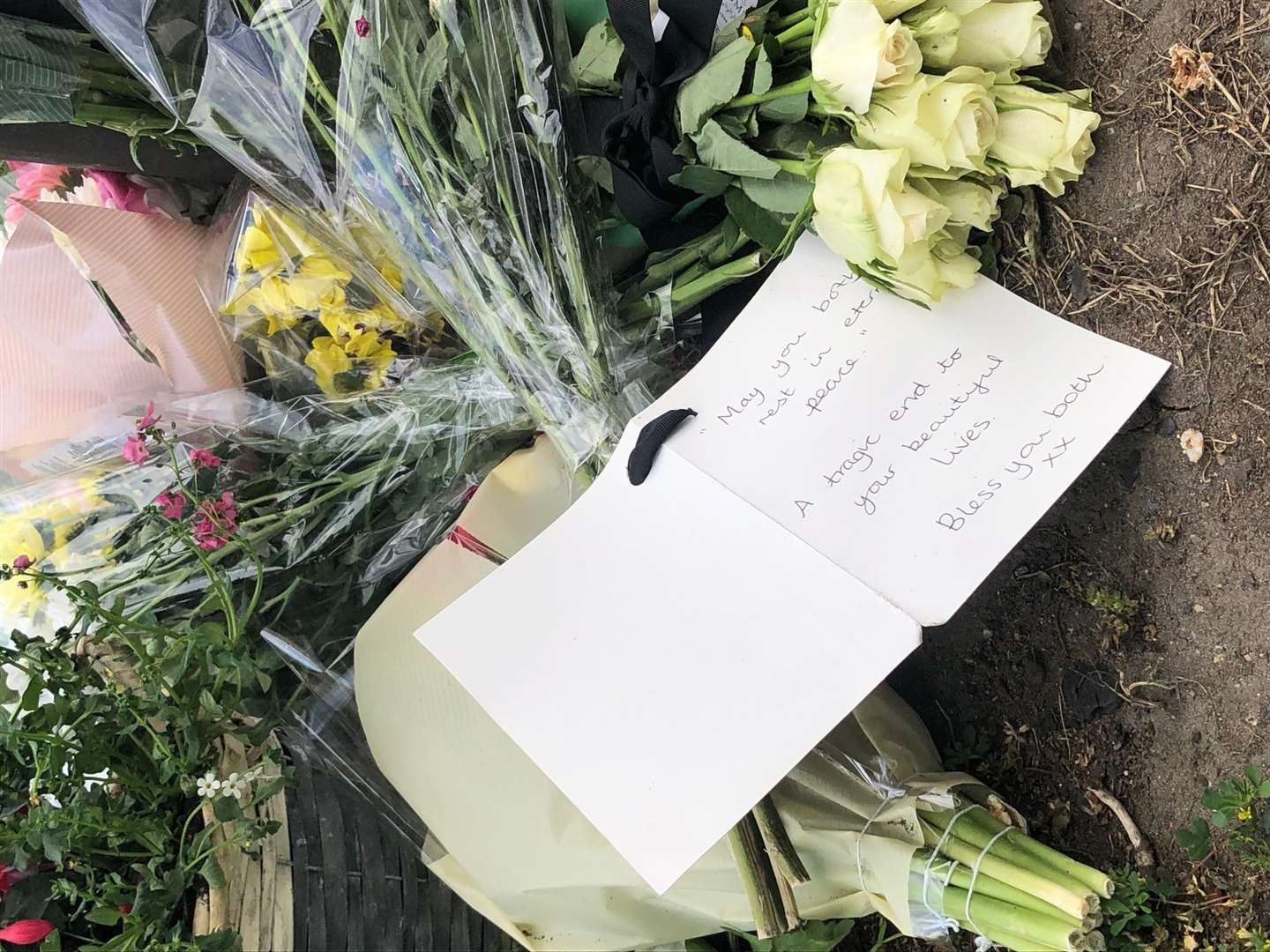 Floral tributes at the scene of the crash (Matthew Cooper/PA)