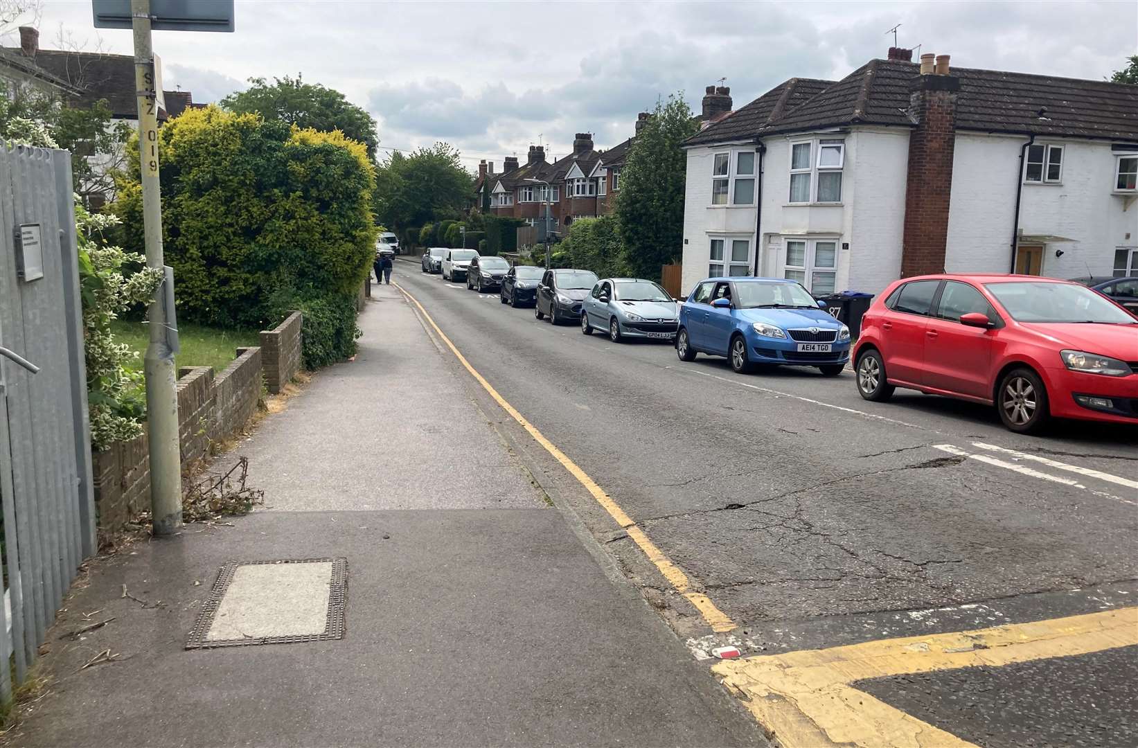 Engines were left running as cars queued at the St Stephen's level crossing in Canterbury