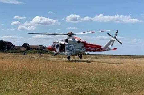 The UK coastguard helicopter had been called out to find the woman