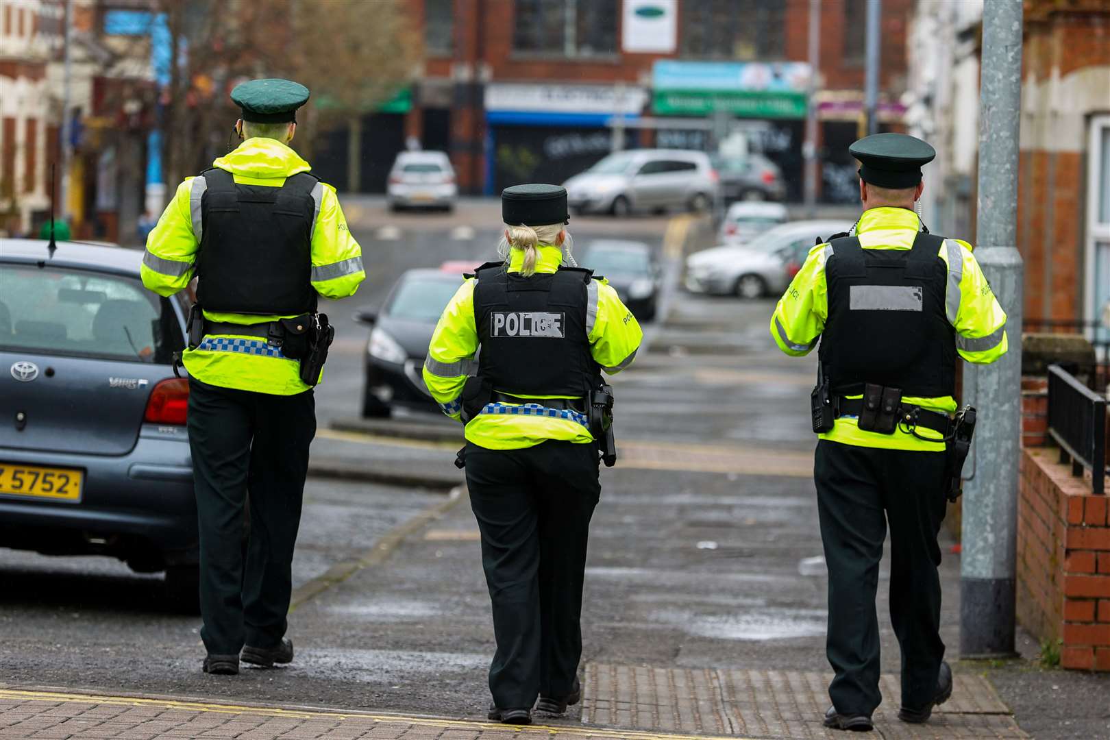 PSNI officers on patrol in Belfast (Liam McBurney/PA)