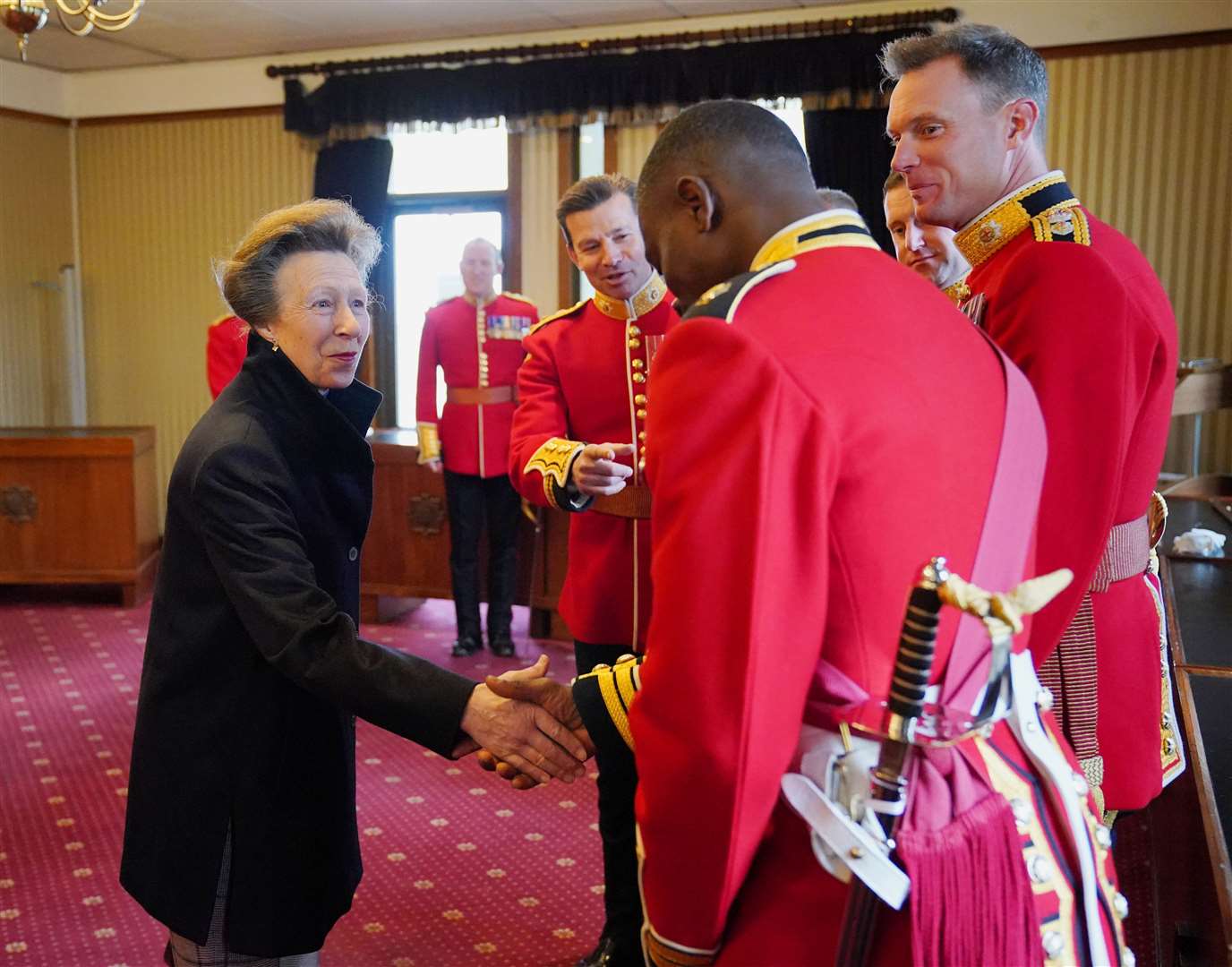 The Princess Royal chatted to a number of officers (Jonathan Brady/PA)