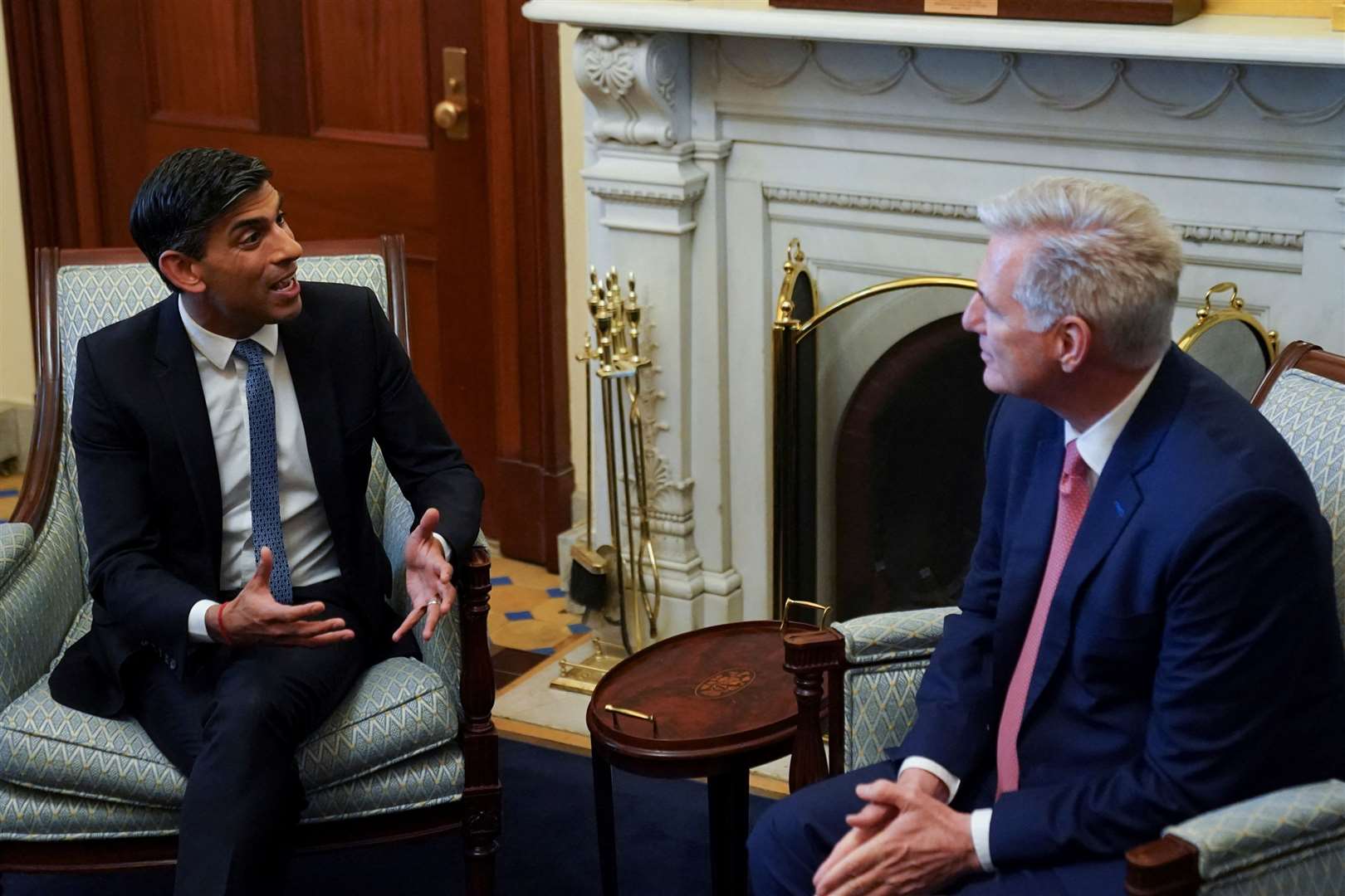 Prime Minister Rishi Sunak met US House Speaker Kevin McCarthy in Washington (Kevin Lamarque/PA)