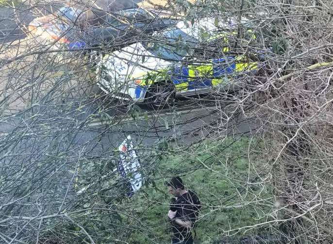 The police chase ended in Greenhithe