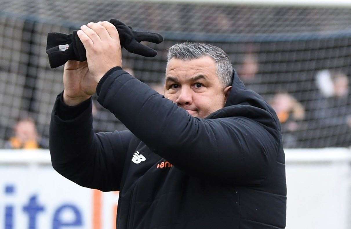 Maidstone manager Hakan Hayrettin. Picture: Steve Terrell