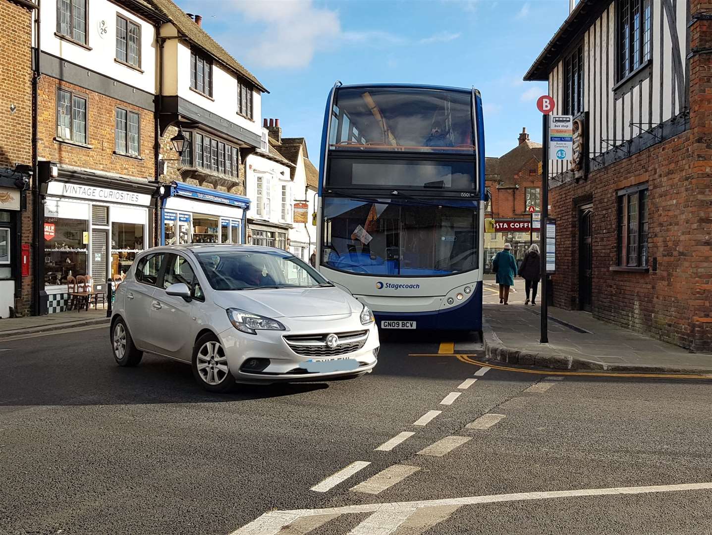 The bus stop is just metres from the junction with Moat Sole. Picture: Christina Glynn