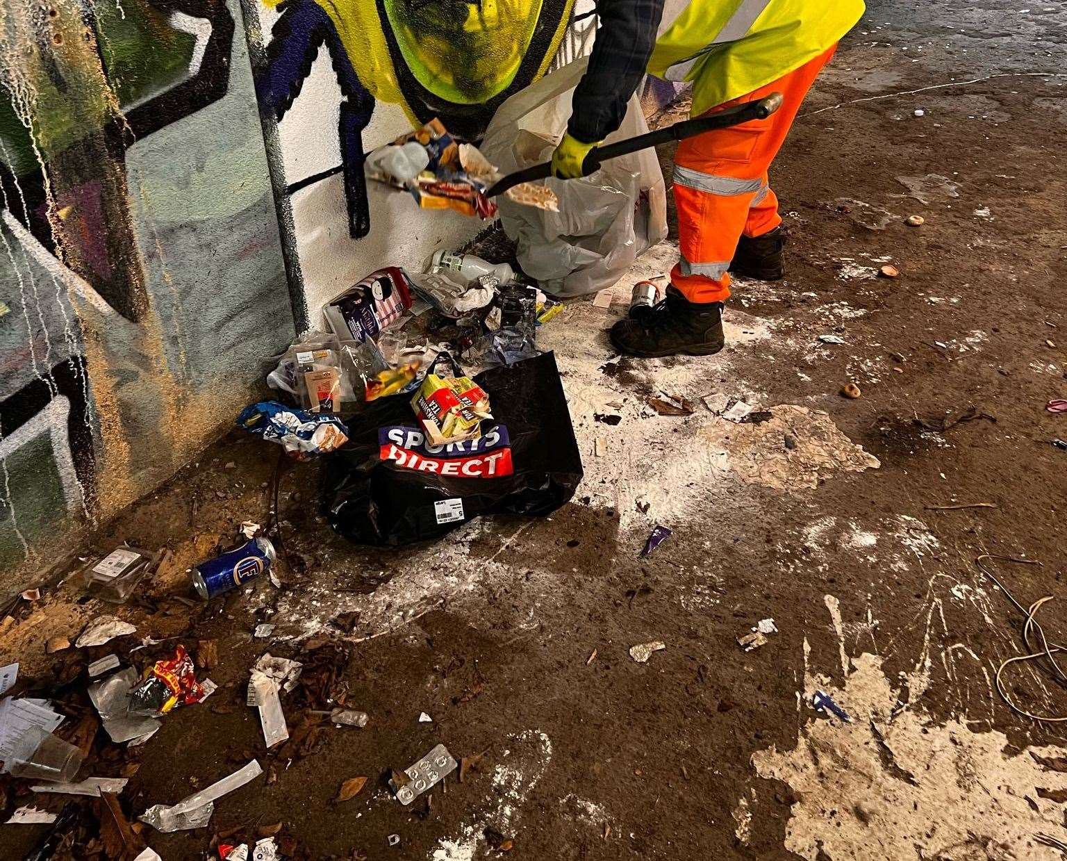 Last year, Town Sprucer Peter Phillips had said it was too unsafe for his team to go down this subway. Picture: Peter Phillips