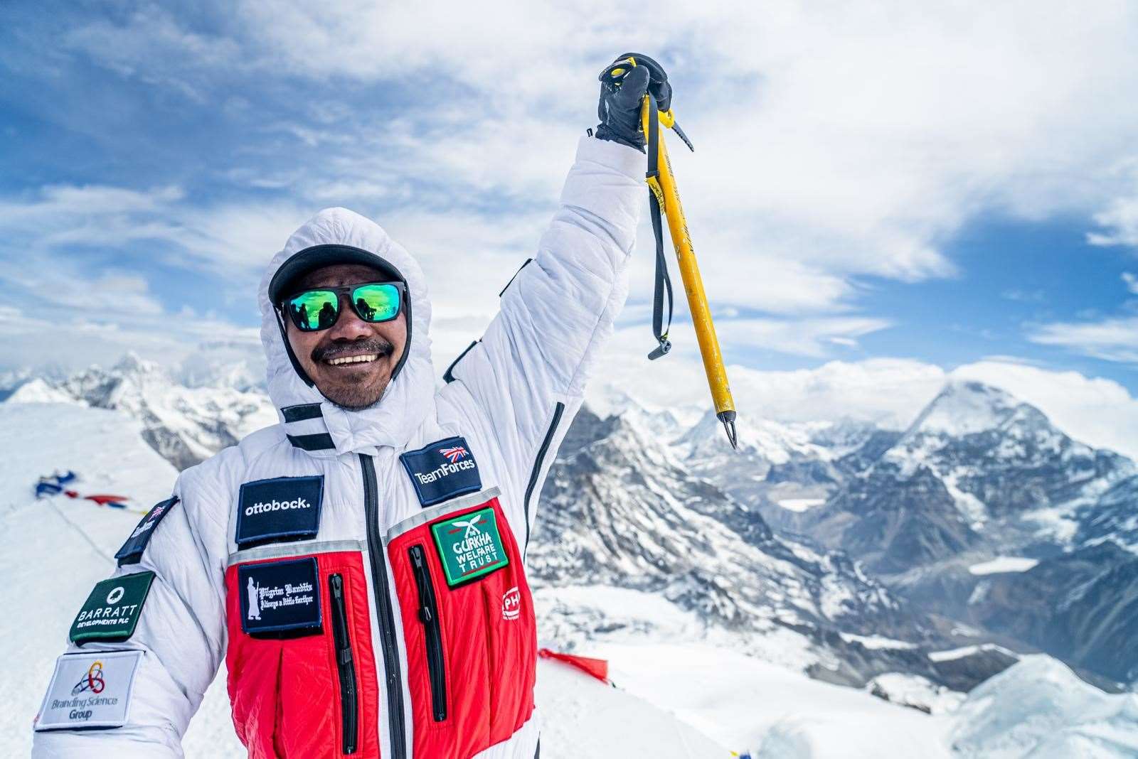 Hari Budha Magar from Canterbury on top on Mount Everest