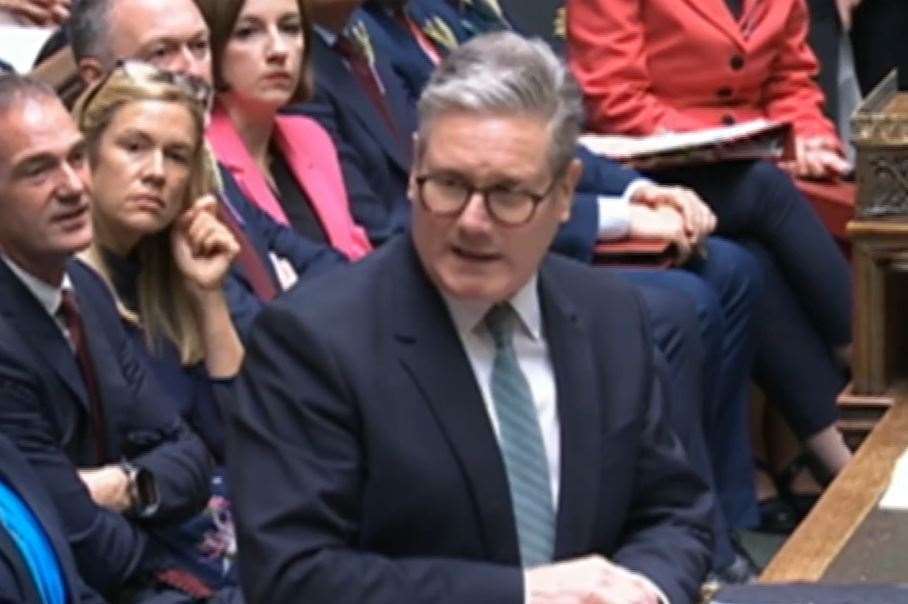 Keir Starmer said he is “keen” for international rail services to return to Kent at PMQs. Photo: KMG/Parliament