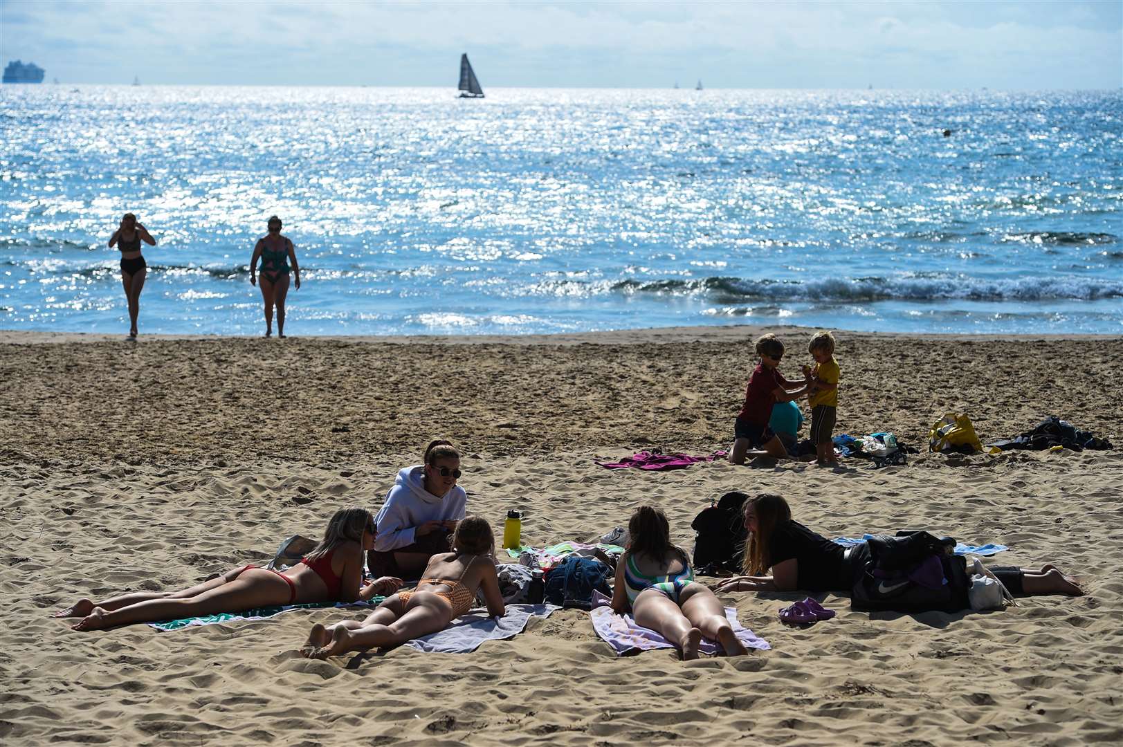 Sunny afternoon on Bournemouth beach (Kirsty O’Connor/PA)