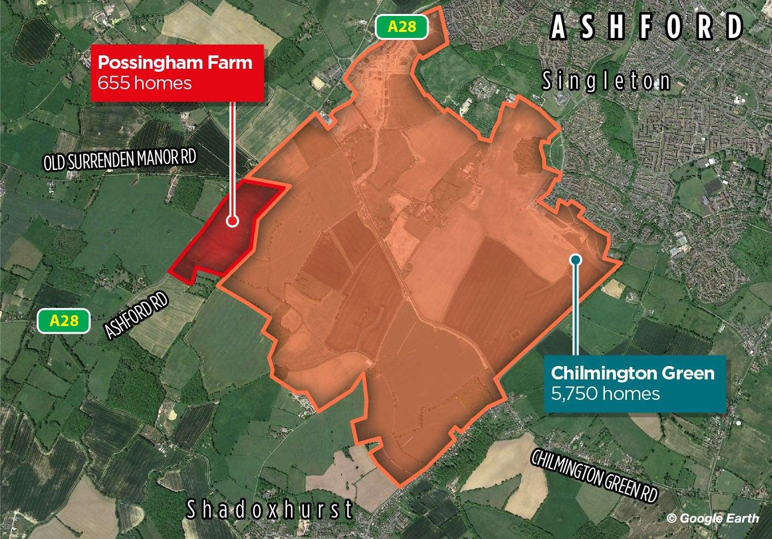 Hodson has been given permission to build another 665 homes in Possingham Farm, near Chilmington Green in Ashford at appeal