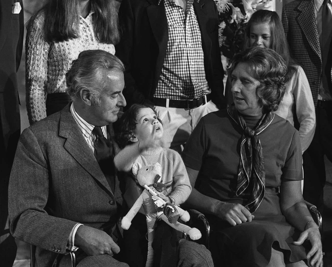 Gough Whitlam with family members (PA)