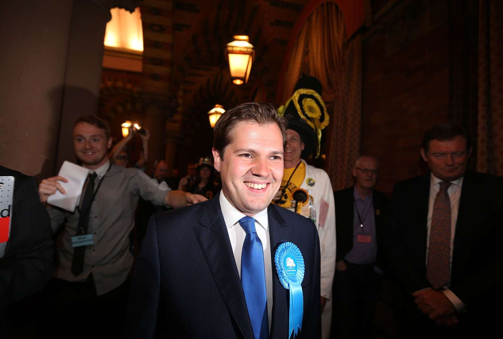 Robert Jenrick at the count in the 2014 Newark by-election (Lynne Cameron/PA)