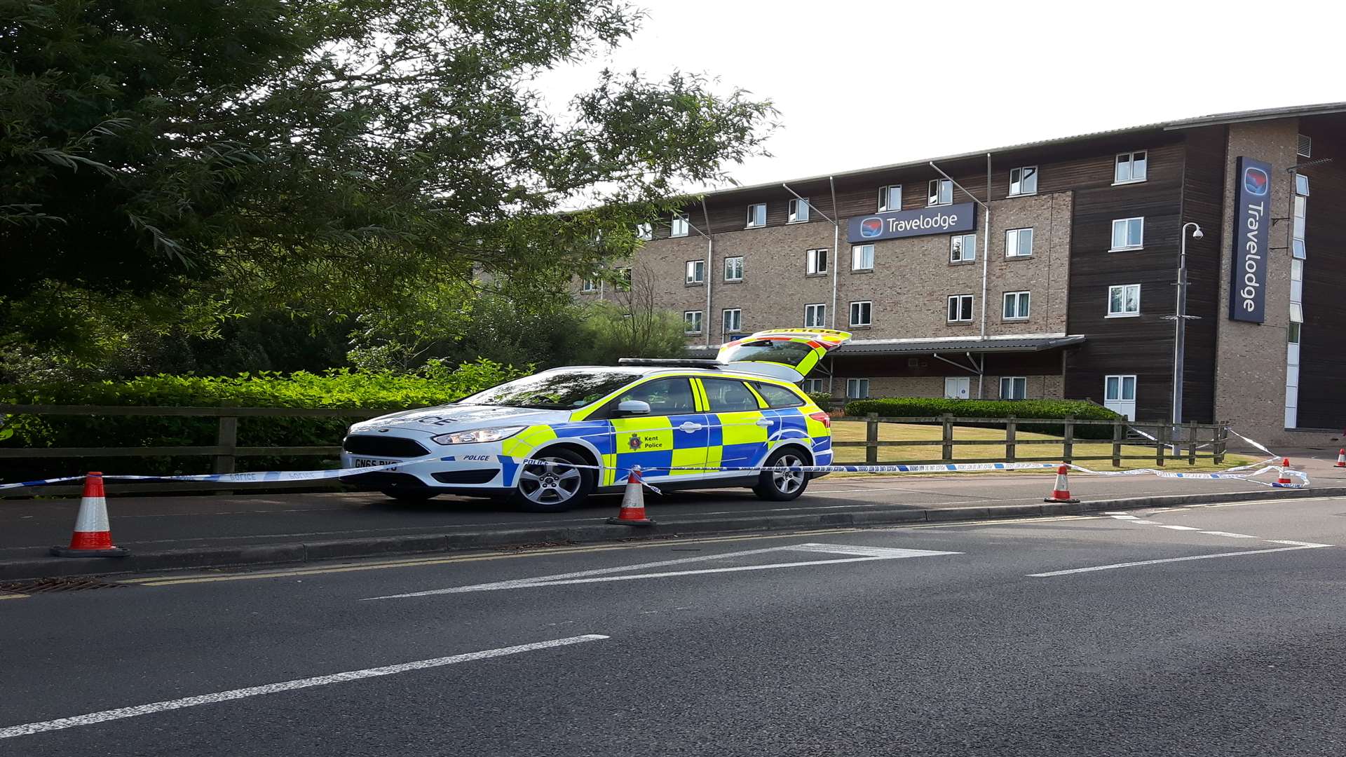 Police have sealed off the area. Picture: Aidan Barlow.