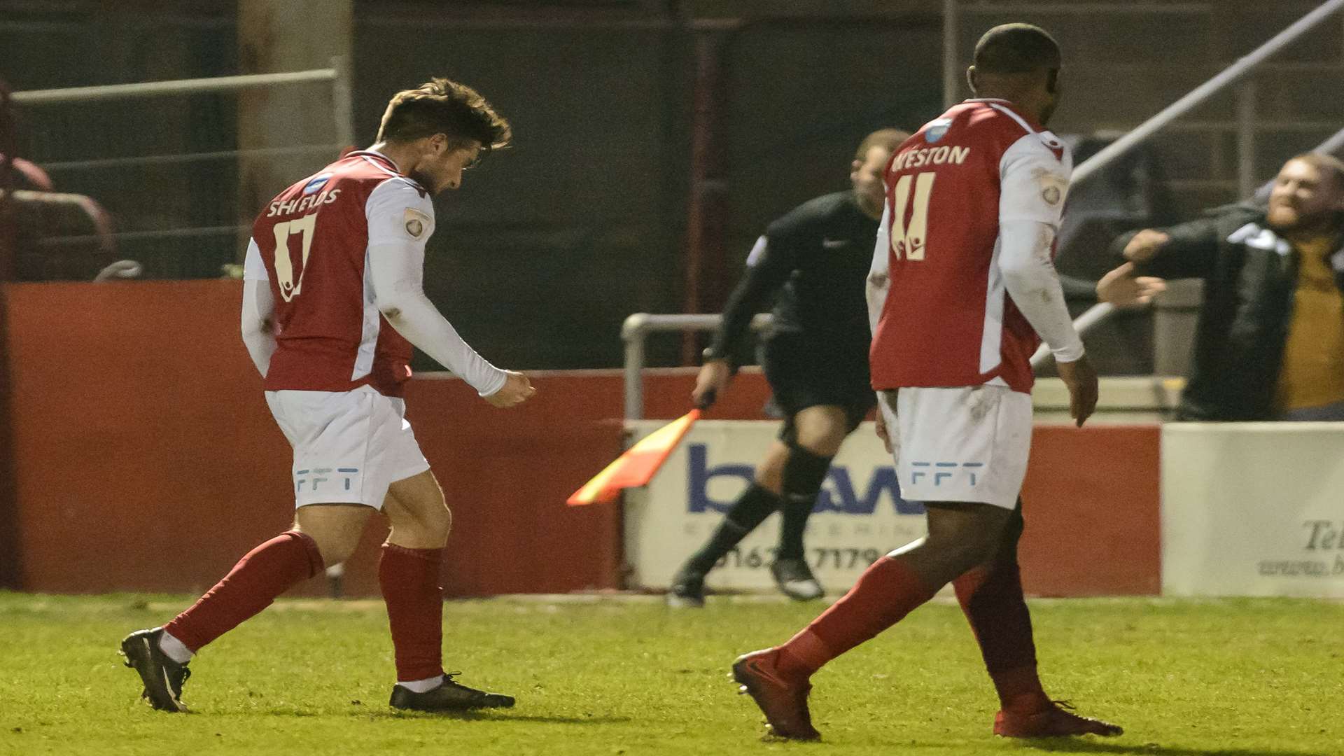 Sean Shields celebrates his late leveller Picture: Andy Payton