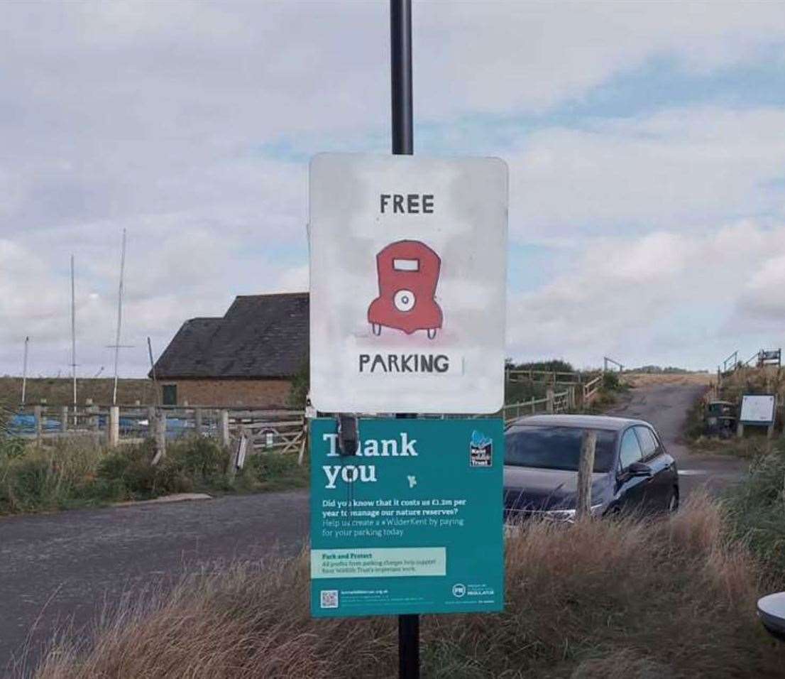 The Monopoly sign at Oare Marshes was erected in 2023