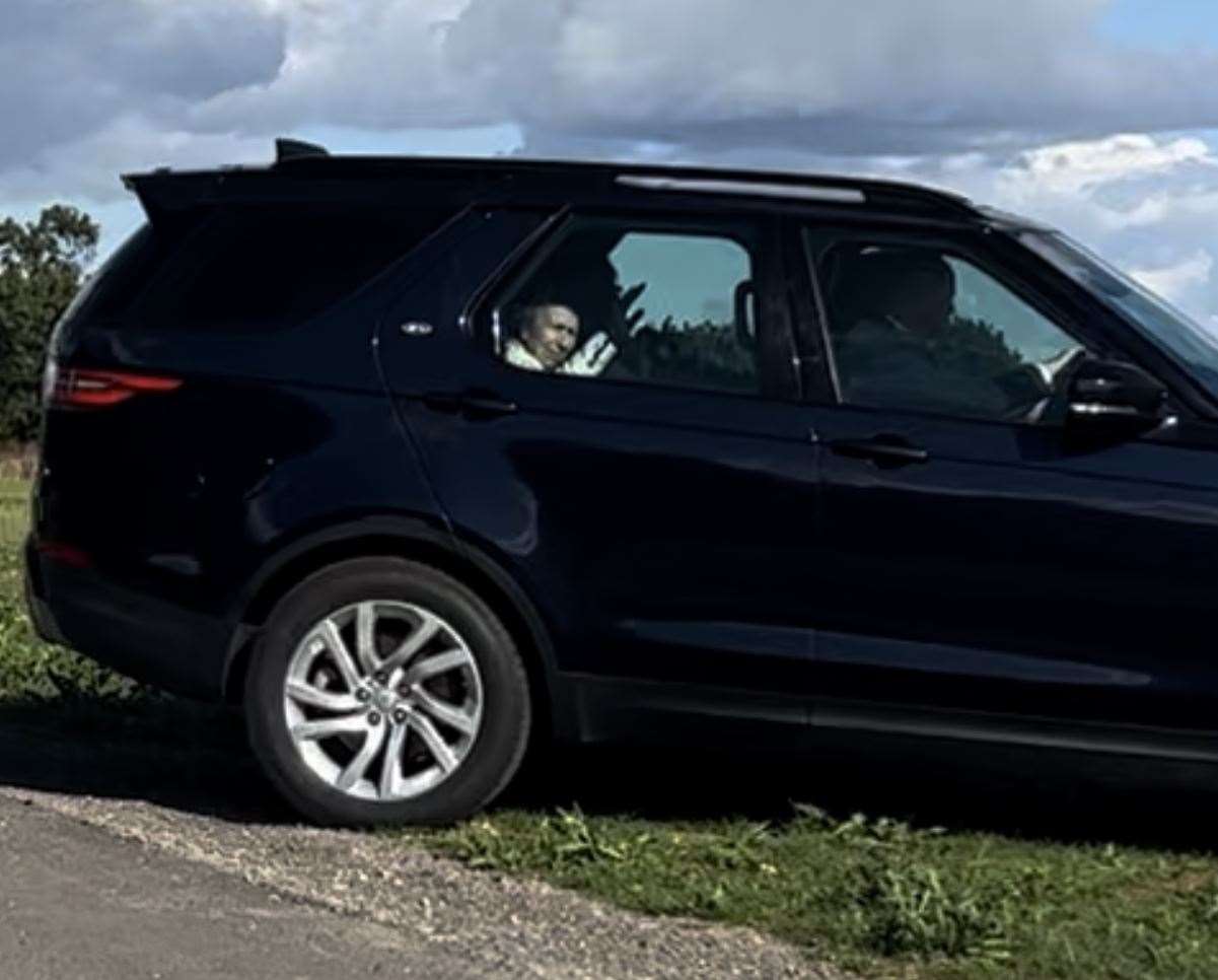 Princess Anne at Lydden Hill Race Circuit yesterday afternoon. Picture: Lydden Hill Race Circuit