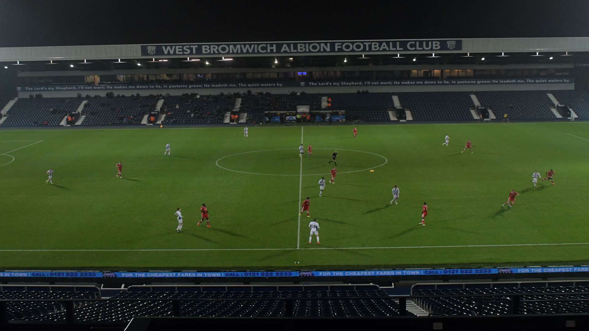 Gillingham face West Brom in a near empty stadium Picture: Barry Goodwin