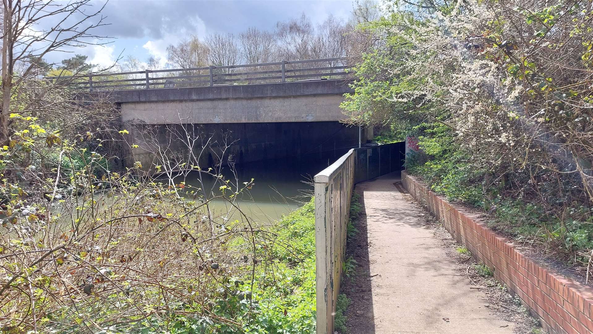 The Great River Stour bridge in Ashford is being repaired