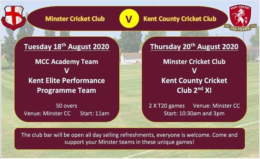Two days of top action ahead this week at Minster Cricket Club (40488479)