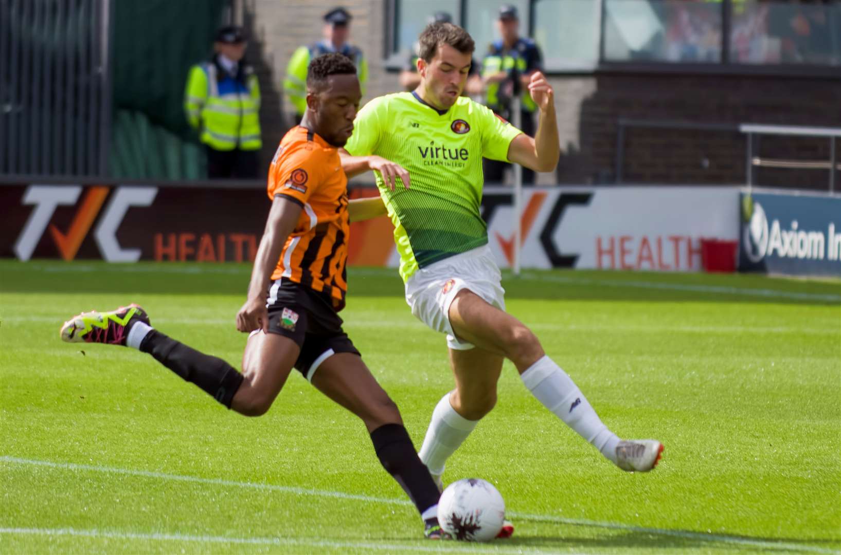 Ebbsfleet defender Jack Wakely in action at Barnet. Picture: Ed Miller/EUFC