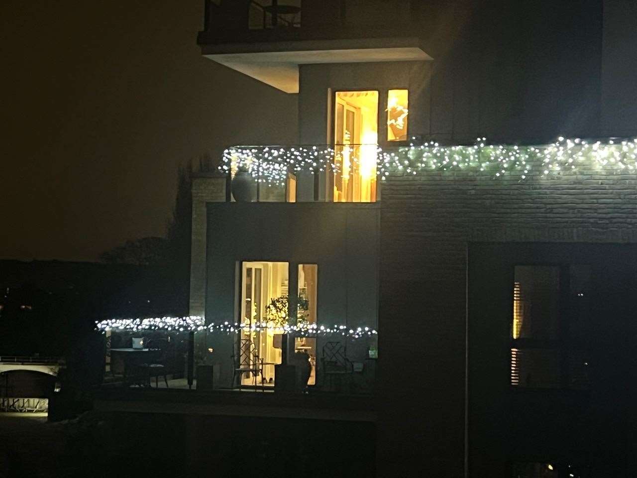 A neighbour of Mr Neil displays their lights (Ron Neil)