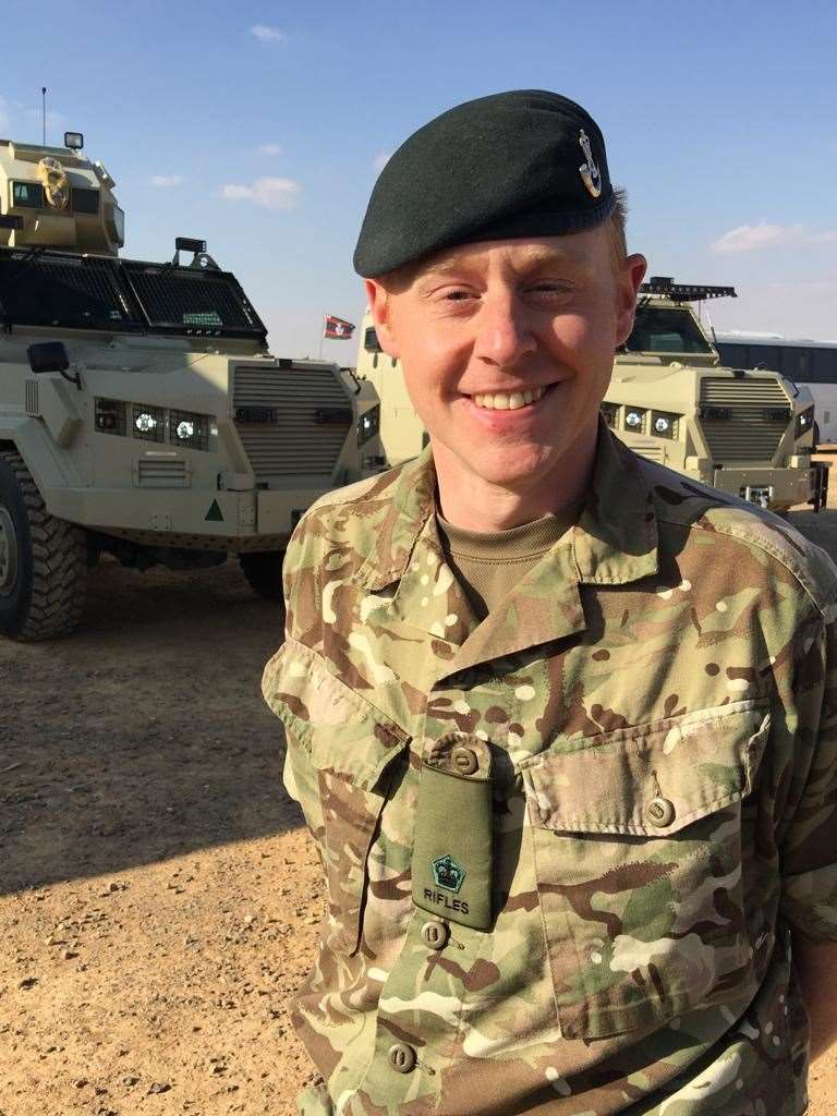 Officer Commanding, B Company. 2 Rifles, Major Mark Hayward (Crown Copyright/PA)