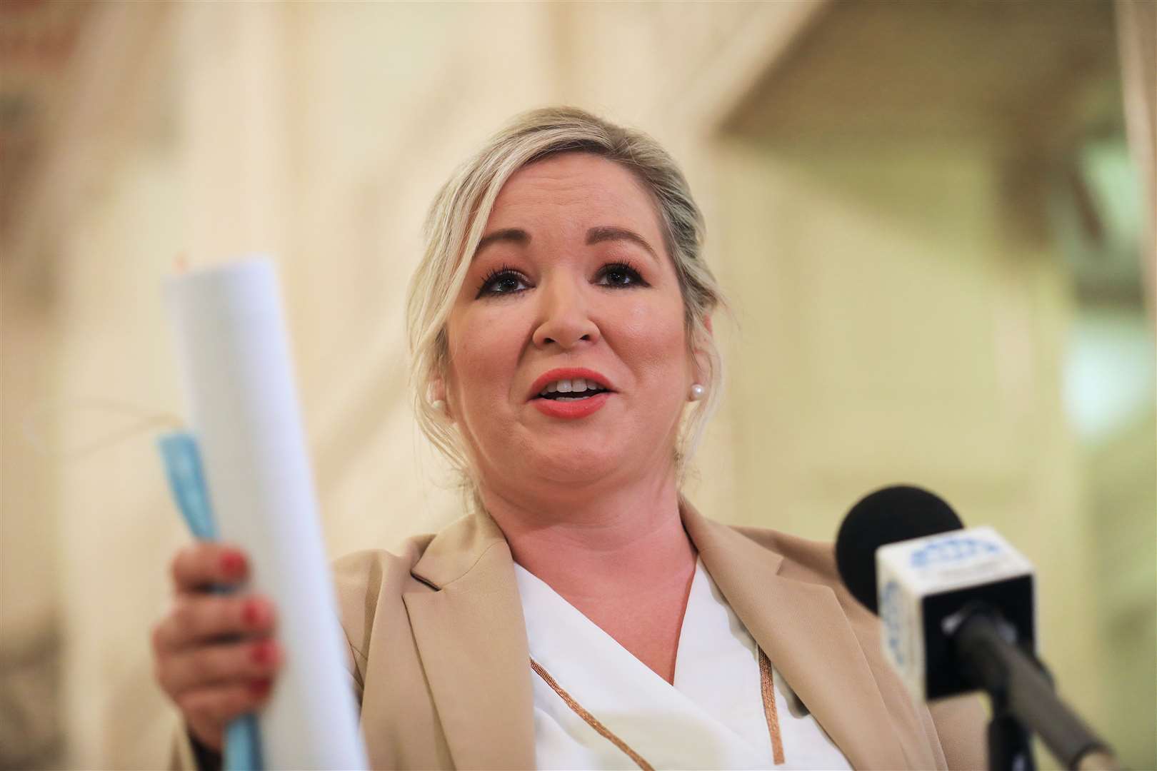 Deputy First Minister Michelle O’Neill appealed for political leaders to ‘dial down the rhetoric’ over bonfires (Peter Morrison/PA)