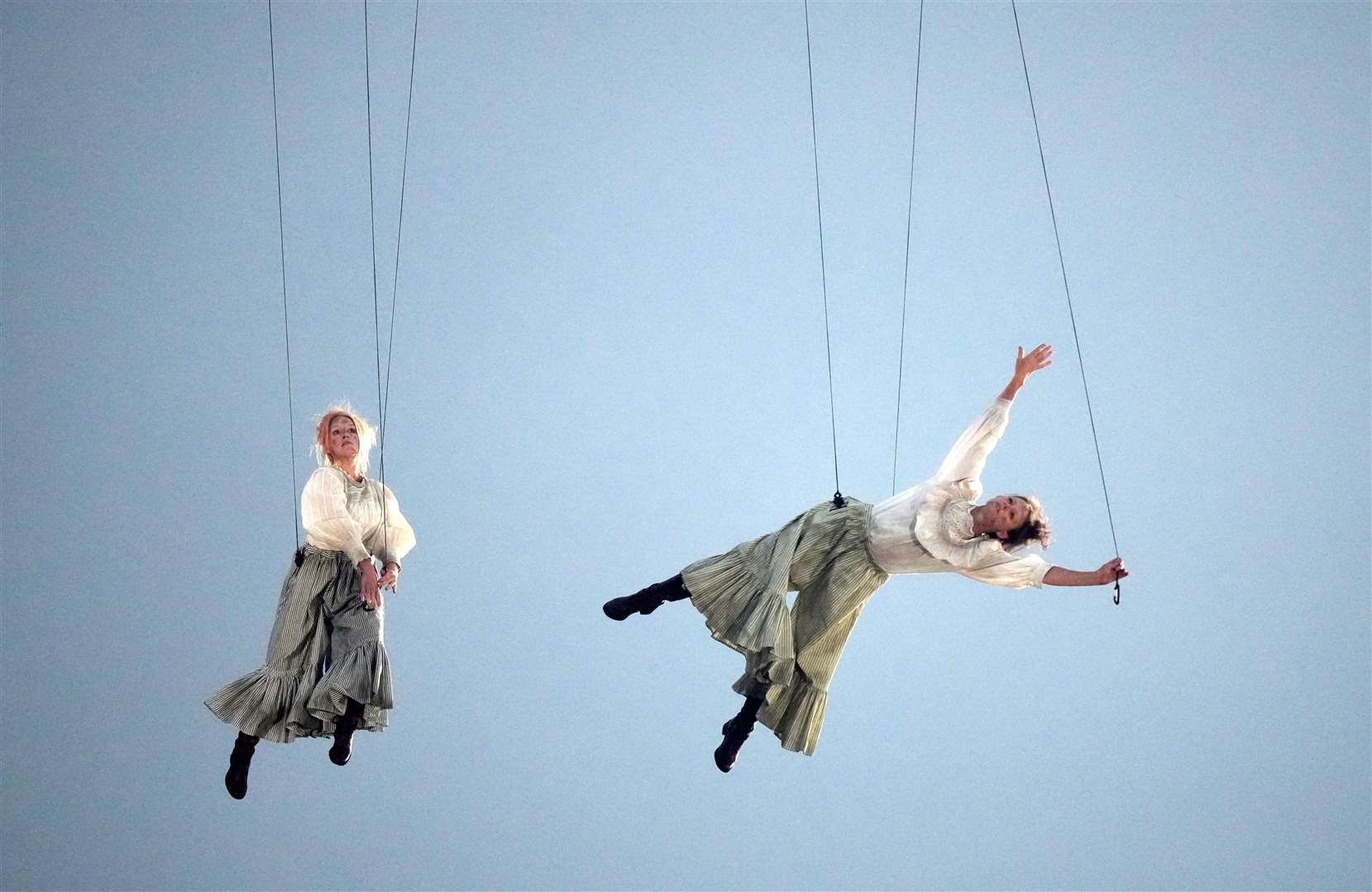 Participants thrilled the crowd with sky high performances (Tim Goode/PA)