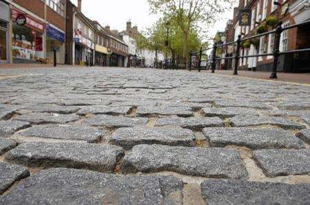 Roadworks in Lower High Street, Ashford